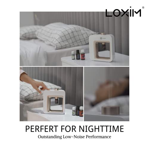 Loxim Pride Aromatherapy Diffuser - Waterless Nebulizing Diffusers For Essential Oils Large Room, No Water & No Heat & Noiseless & Cordless & Battery Operated For Living Room Office Home Car (White) #TOP5