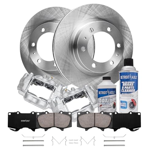 Detroit Axle - 8pc Front Brake Kit for 2005-2021 Toyota