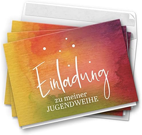 5 Jugendweihe-Karten Mit Umschlägen – Selbst Gestalten & Verschicken