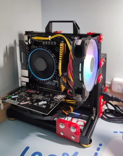 Gabinete para PC de prueba en aire libre, chasis abierto para placas base EATX, ATX, ITX, UMATX, MATX, estructura de aluminio, diseño DIY, soporte para refrigeración líquida de 120/240/360 mm miniatura 6