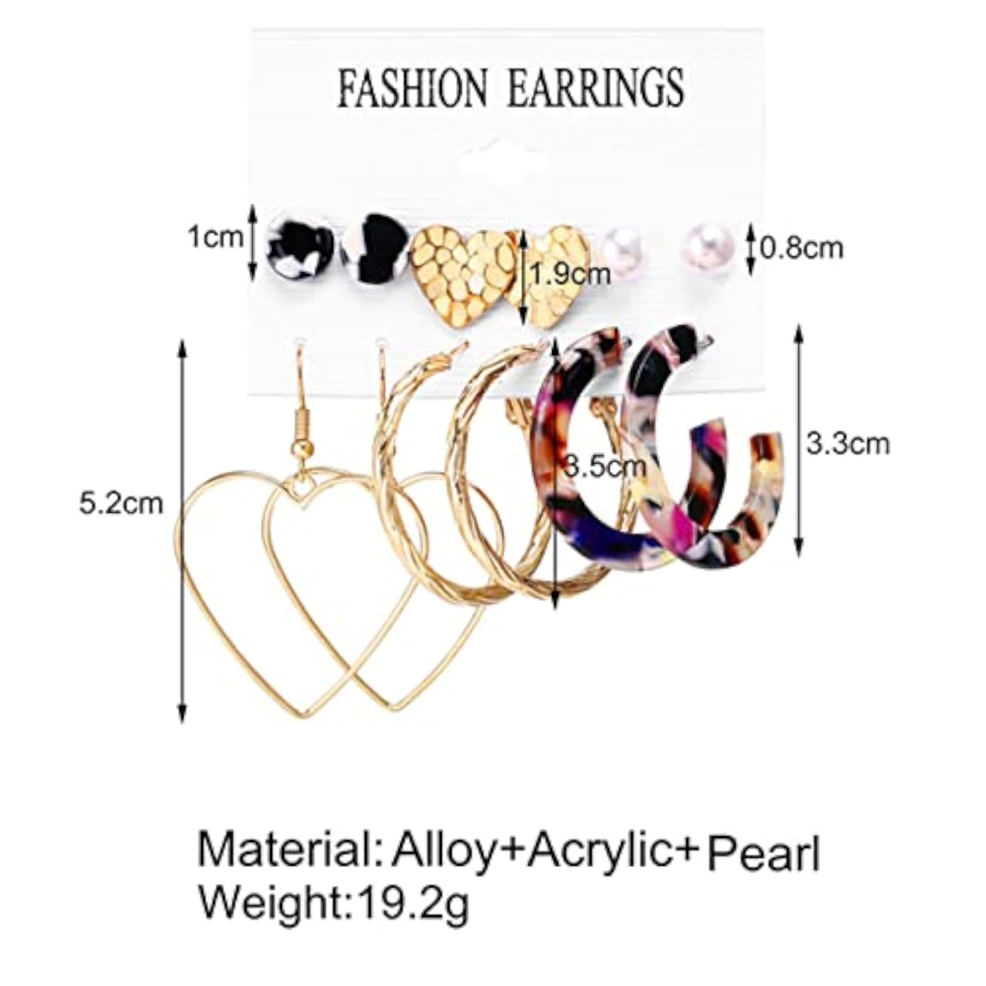 12-Piece Silver Plated Studs & Hoop Earrings Set