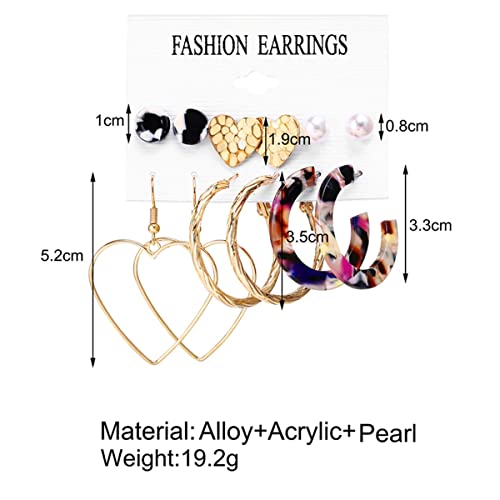 12-Piece Silver Plated Studs & Hoop Earrings Set