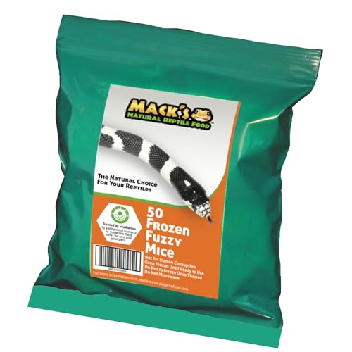 Mack's Natural Reptile Food Frozen Fuzzy Mouse - 50ct