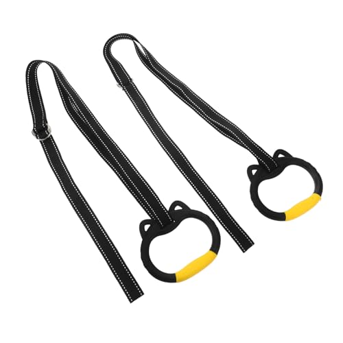Sosoport Universal Gymnastics Rings for Boys and Girls 1 Set of Plastic Training Rings with Straps Perfect for Pull Ups Yoga Physical Development