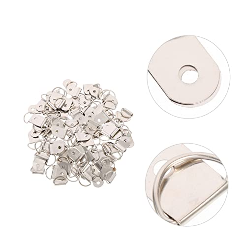 Image of 100pcs Picture Frame Hanger Wall Art Hanging Hardware Photo Hangers for Home Office and Gallery Use