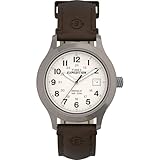 Timex Men's T49870 Expedition Metal Field Brown Leather Strap Watch