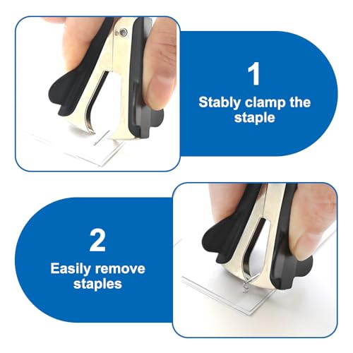 3 Stück Mini Klammern Entferner, Extra Breiter Fingergriff Entklammerer, Metallplastik Entklammerer Enthefter, Rot/Schwarz/Blau Tackerklammern Entferner für Bücher, Zeitungen, Verpackungspapier