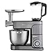 Produktbild DMS® 3in1 Edelstahl Küchenmaschine Rührmaschine 7 Liter Knetmaschine Edelstahlschüssel Spritzschutz StandMixer Ice Crusher Fleischwolf Teigkneter 6-stufige Geschwindigkeit 2300 Watt KMFB-2300