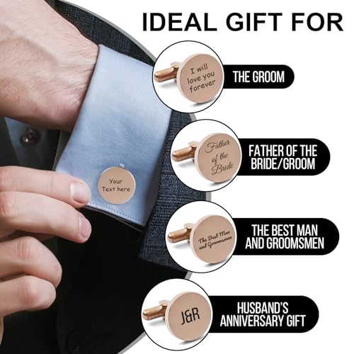Gemelos personalizados de acero inoxidable para hombre miniatura 4