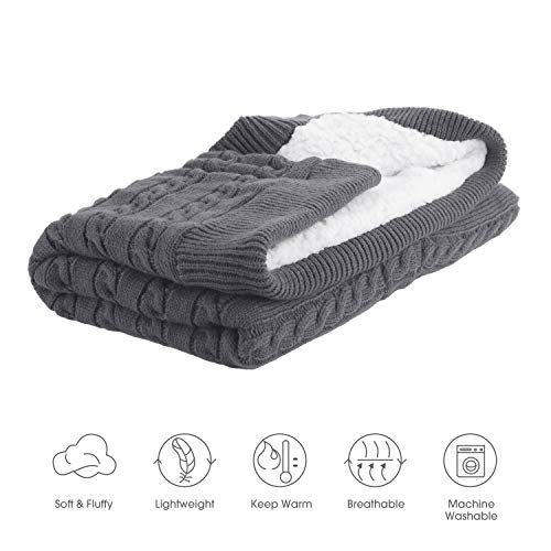 Newborn Infant Nursery Swaddle Blanket - Warm Cozy And Soft Knitted Fleece Blanket For Baby Boy And Girl - Cute And Useful Gift For Novice Moms Using In Strollers Or Car Seat Grey #TOP1