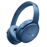 Bose QuietComfort Headphones - Wireless Bluetooth Headphones, Active Over Ear Noise Cancelling and Mic, USB-C Charging, Deep Bass, Up to 24 Hours of Playtime, Blue Dusk