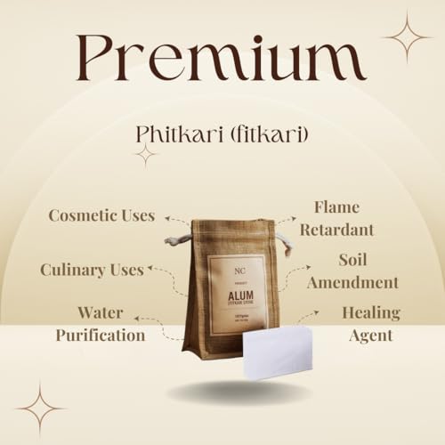 Image of ncgift Alum Bar | Premium shaving phitkari | phitkari stone for skin (fitkari bar) | Alum Stone for face | Water purification, Skin Tightening, Underarm Deodrant| Gentle,Effective & Natural After Shave Lotion alternative| Chemical-Free Shaving Kit Aid
