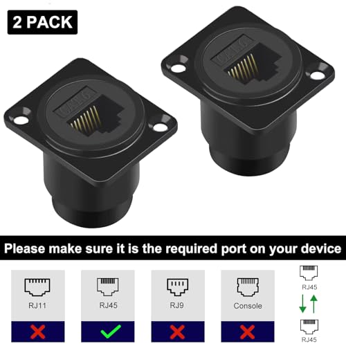 Poyiccot conector RJ45 para panel, pack 2 unidades miniatura 2