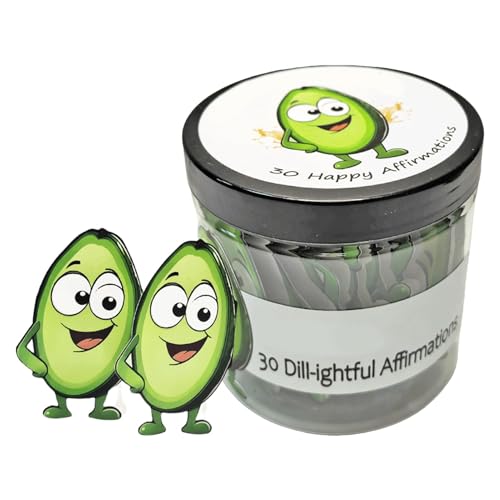 Gitekain Positive Affirmation Cards, 30X Motivational Quote Jar Notes, Uplifting Emotional Support Cards, Decorative Avocado-Themed Inspirational Message Case for Family, Workplace
