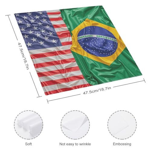 Servilletas de Tela con Bandera Americana y Brasileña 2 PCS miniatura 2