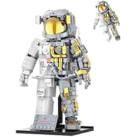 Brihappen Juego de bloques de construcción de astronauta