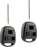Key Fob Keyless Entry Remote Shell Case & Pad fits 1998-2007 Toyota Land Cruiser / 2008-2009 Toyota FJ Cruiser (HYQ1512V, 89070-60090), Set of 2