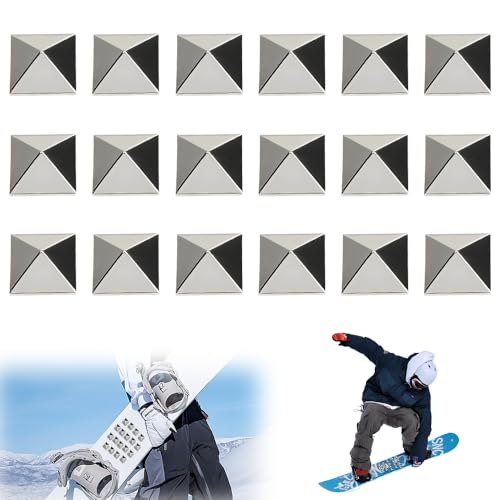 yotutun 18 Pièces Pad Snowboard Pyramidaux, Coussinet de Snowboard Auto-Adhésif Pad Antidérapant Snowboard Tapis pour Offrir Une Adhérence Supplémentaire...