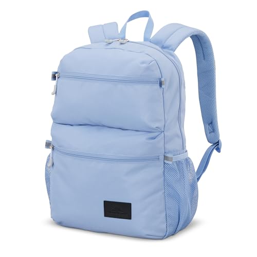 High Sierra Everclass Backpack - Travel or Work Laptop Bookbag with 360° Reflectivity, Dual Water Bottle Pockets & Fits Laptops Up To 15.6”, One Size, Cornflower Blue
