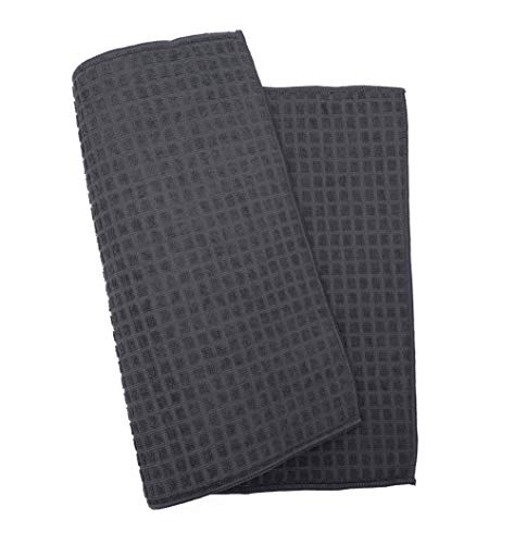 Image of Store2508 Microfiber Reversible Dish Drying Mat (Pack of 2) (38*51 Cm Each) (Darkgrey)