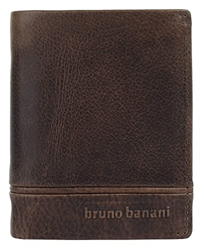 Porte-monnaie Bruno Banani Frankfurt en cuir véritable brun avec finitions maroquinerie de choix