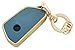 chyoekey Key Fob Cover Keychain Fits for VW ID.4 ID.3 MK8 Golf GTI Skoda Octavia (Blue)