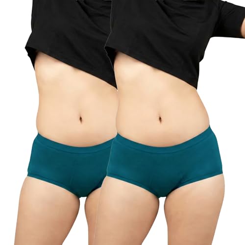 Image of REVAA Heavy Period Panty for Women & Girls (Pack of 2) Cotton, Reusable & Leak Proof Menstrual Underwear, No Pads Required, Rash-Free Comfort, for Super Heavy Flow, Lasts Up to 2 Yrs