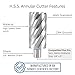 Accusize Industrial Tools 1-11/16'' by 3'' Cutting Depth H.S.S. Annular Cutter with 1 Pc Pilot Pin, 2083-2032Pin