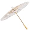 Witte Kleur Papier Decoratieve Paraplu Parasol Hand Geschilderde Chinese Paraplu Bruiloft Bruids Feest Decor Foto…