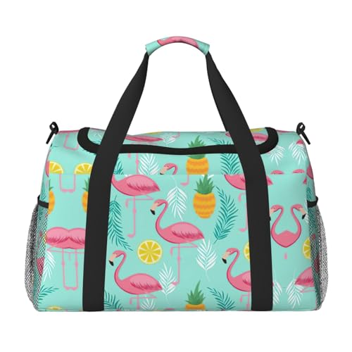 Accessoires de voyage : sac de week-end flamant rose cabine