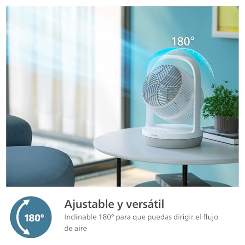 Miniatura 7 de Philips Serie 2000 Ventilador De Sobremesa. Ultrasilencioso Con Tecnología Silentwings. 23 Db. Circula El Aire. Inclinación 180 . Temporizador 12h. Para Dormitorio, Hogar Y Oficina. Blanco