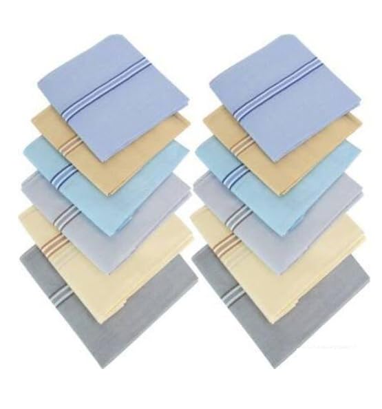Men Multicolor Stripe Handkerchief/Hanky/Rumal - Large 18 * 18 Inch (Pack of 12)-picture-12