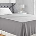 Amazon Basics - Lenzuolo senza angoli in microfibra, 230 x 260 cm, colore: grigio scuro