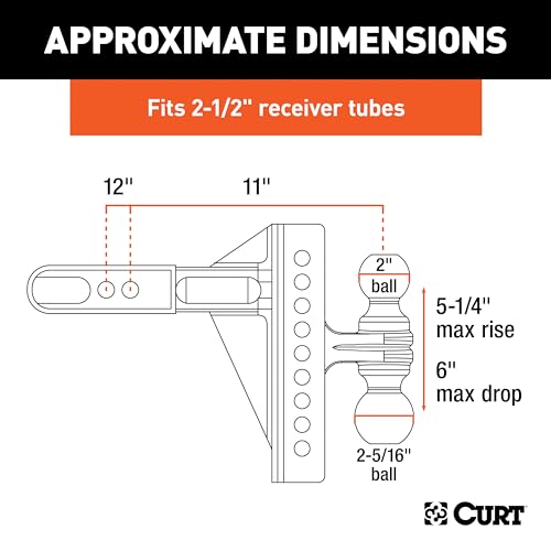 Curt 45902 Adjustable Channel-Mount Ball Mount by CURT - Image 2