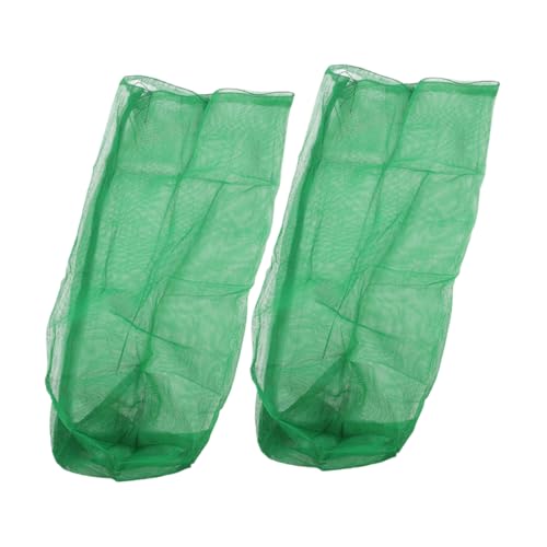 BESPORTBLE 2pcs Portable Fishing Bag Nylon Fish Net Basket with Fine Mesh Design for Catch Storage for Outdoor Fishing Trips and Excursions Green