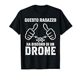 Uomo Drone Pilota Divertente Tricottero Quadricottero Maglietta
