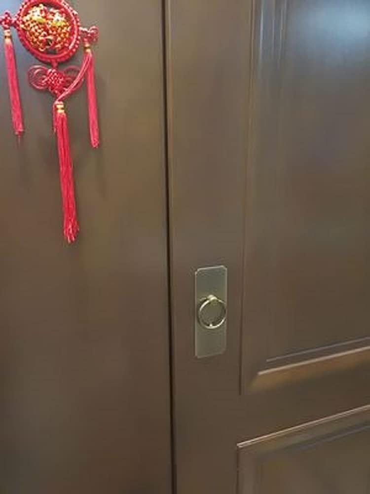 Ring Pull door handle Cabinet Face Plate,Brass Backplate Hardware Decorative Door knocke (Color : B, Size : Small)