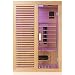 Produktbild Dewello® Infrarotkabine Infrarotsauna Hamlin 130x105 für 1-2 Personen aus Hemlock Holz mit Keramikstrahler, Bodenstrahler, LED-Farblicht, Bluetooth, FM,MP3,USB