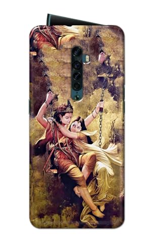Image of Printed Hard Back Cover for Oppo Reno2 Back Cover (Radha Krishna Love -J1) -190724(EA)