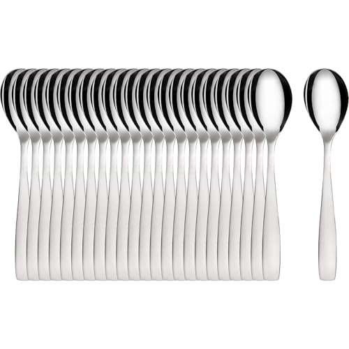 GRÄWE Espressolöffel, Kaffeelöffel Set, 24 Stück, Teelöffel, Edelstahl, Dessertlöffel, Mokkalöffel, Zuckerlöffel, kleiner Löffel, hochglanzpoliert, spülmaschinengeeignet, Serie Königstein