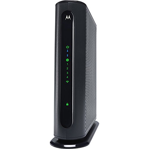 MOTOROLA 8x4 343 Mbps DOCSIS 3.0 N300 Cable Modem with Wi-Fi Gigabit Router, Model MG7310, Certified by Comcast, Charter Spectrum, Time Warner, Cox, BrightHouse, More