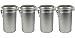 Steel Loose Leaf Tea and Spice Tin Round Canisters with Latch Cover - Set of 4
