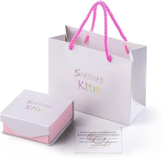 Sakrami Silber Halskette mit Namen Kids Collection für Kinder - Personalisierbarer Name + Personalisierte Geschenkbox + zum Geburtstag