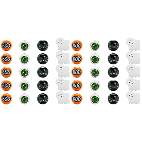 Cuentas de madera de Halloween para accesorios coloridos y manualidades infantiles