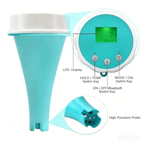 Testeur d'eau intelligent multi-paramètre LCD avec sonde pH chlore et ORP stable