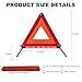 MTRPS Reflective Warning Triangle, Foldable Emergency Warning Frame Triangle with Storage Case, Roadside Hazard Sign Safety Reflector for Auto Breakdown, Car Accessories