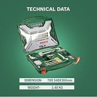 Bosch Accessories Bosch 103tlg. X-Line Titanium Bohrer und Schrauber Set (Holz, Stein und Metall, Zubehör Bohrmaschine) – Ansicht 4