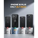 miracase Magnetic for iPhone 16 Plus Case Full-Body Phone with Built-in Glass Screen Protector, [Compatible with MagSafe] Military Drop Proof 16 Plus Cover Bumper 6.7 inch, Black - Image 2