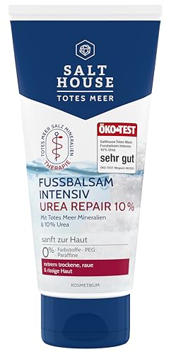Salthouse Totes Meer Therapie Fussbalsam Intensiv, 10% Urea und reichhaltige Öle, für sehr trockene Haut, 100ml