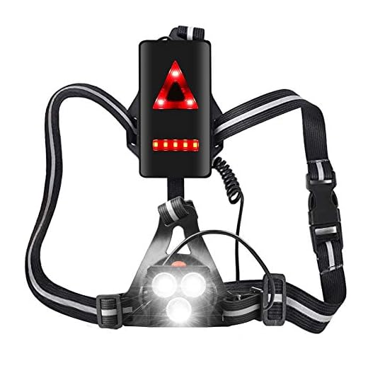 Linterna Frontal LED Recargable, Luz para Correr Running 500Lux Linterna Cabeza USB Recargable 4 Modos 3 Blancas Luces 8 Rojas Luces Impermeable Luz Frontal Cabeza para Correr Camping Excursión Pesca